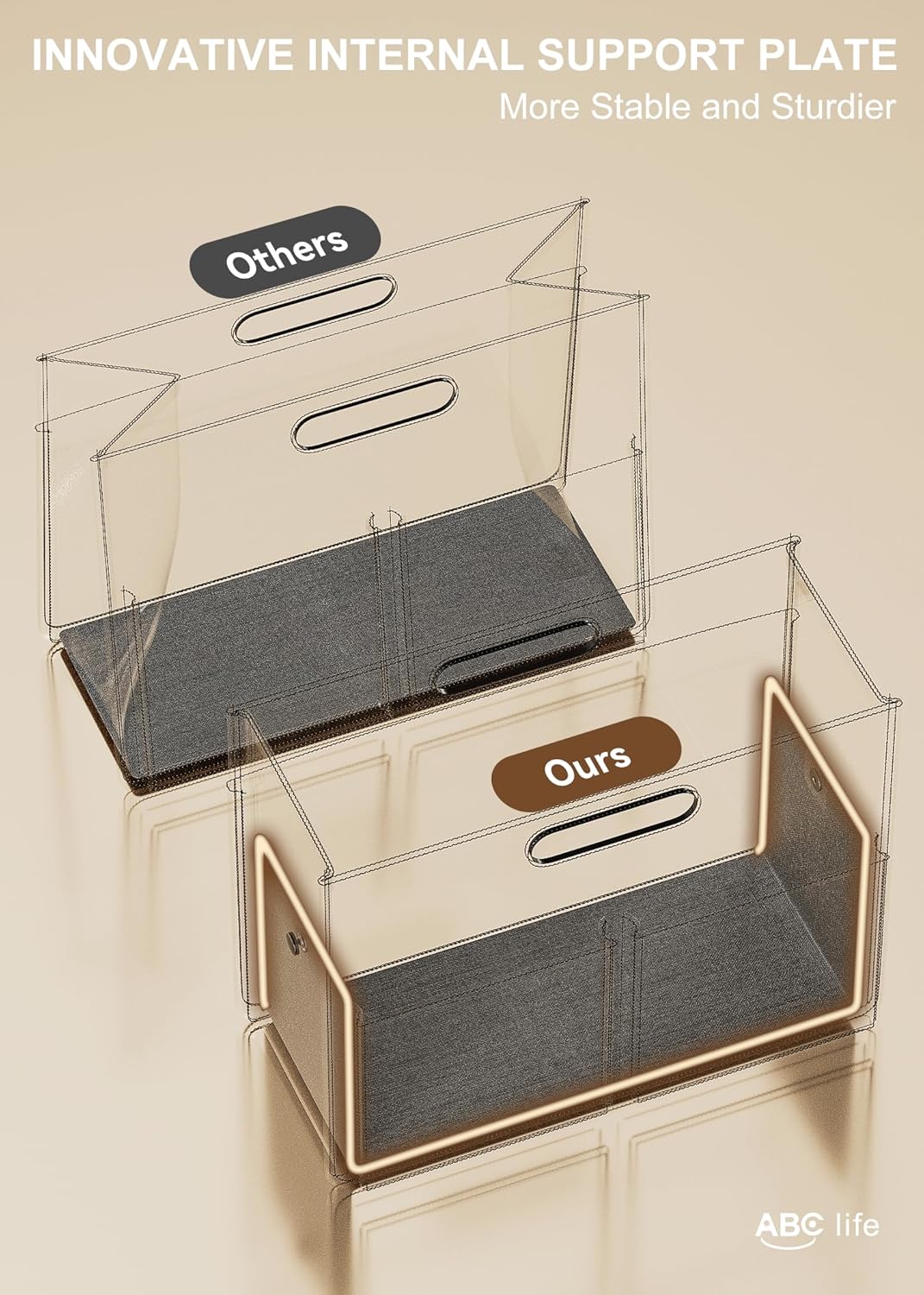 ABC life 2 PACK Magazine Basket Holder, PU Leather Foldable Magazine Rack, Document File Holder Organizer, Newspaper Book Storage Bin Organizer for Living Room Home Office, Balck