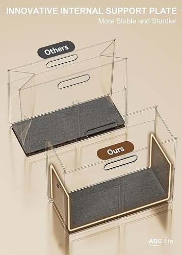 Miniatura 5 de ABC life Revistero estable para revistas, plegable, de piel sintética, organizador de carpetas de archivos de revistas, organizador de carpetas de