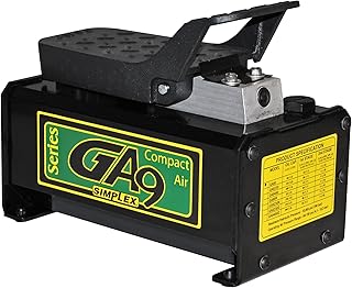 Simplex GA90 Composite Construction, Foot Operated, Air Powered Hydraulic Pump, 90 cu.in Oil Capacity, 10,000 PSI, Metal