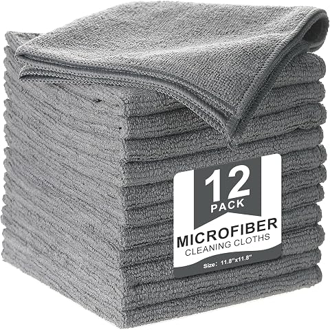 Microfiber Cleaning Cloths 12 PCS Lint-Free Reusable Clea...