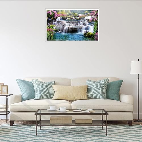 Miniatura 10 de Bdzxfqwe Lienzo de cascada para decoración de pared, pósteres de pintura impresos, sala de estar, dormitorio, impresiones con marco de 42 x 24