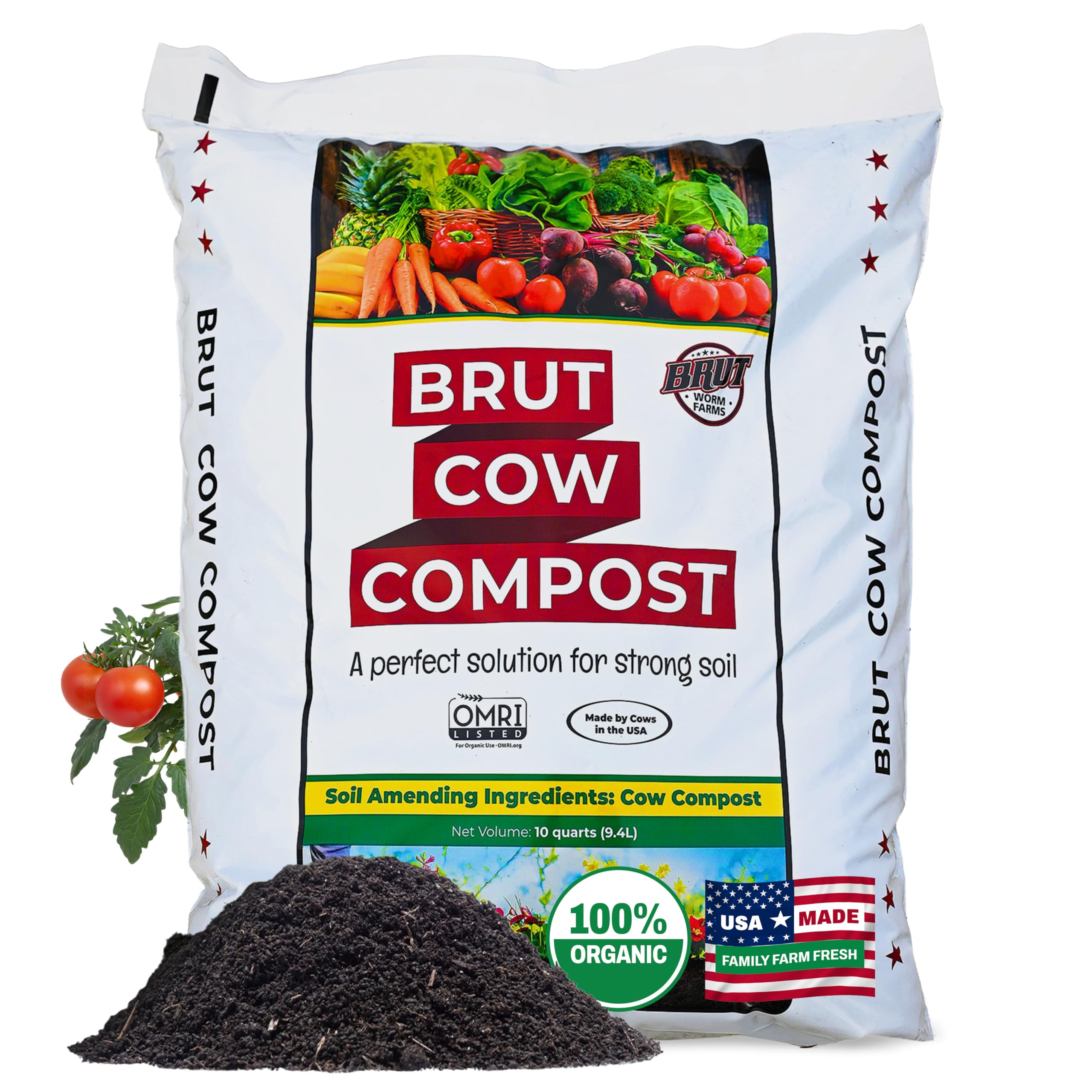 Brut Cow Compost – Nutrient-Rich Composted Cow