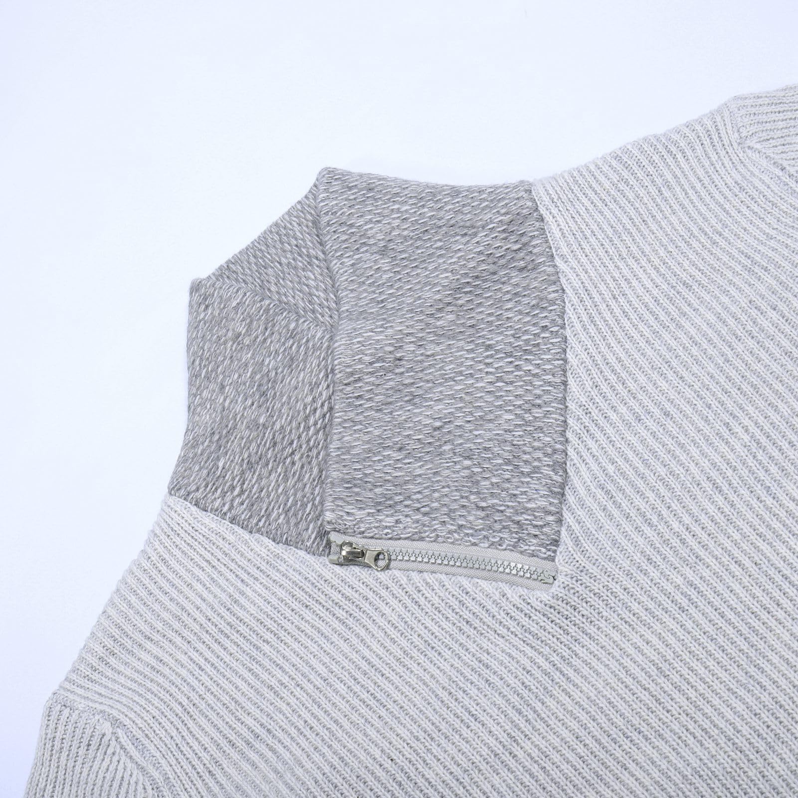 Maglione da uomo a collo alto lavorato a maglia, con collo sciallato, vestibilità aderente, colletto alto e tasche