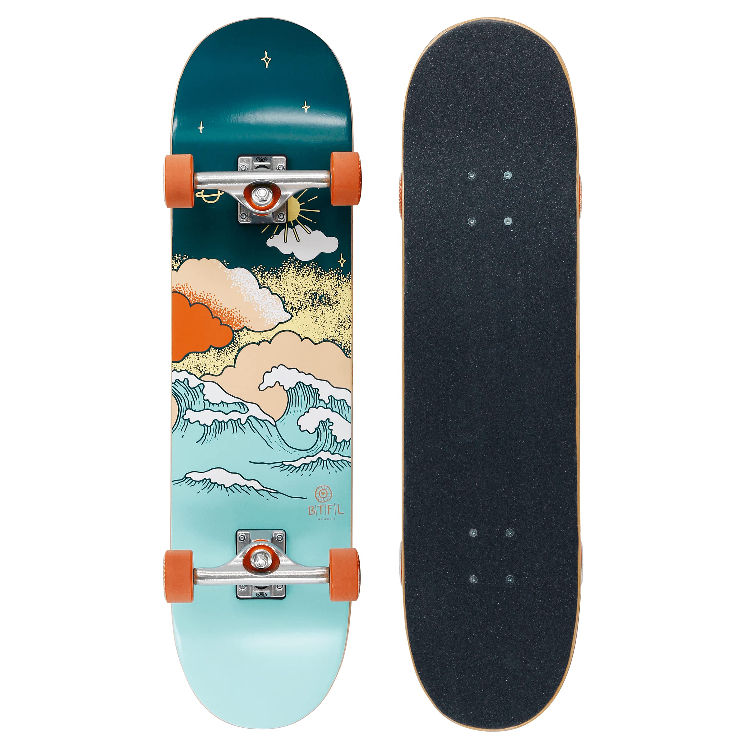 BTFL Mini-Cruiser Skateboard, Cruiser Longboard mit ABEC 9 Kugellager für Anfänger und Fortgeschrittene, Geschenke für Mädchen und Jungs, Kinder, Erwachsene : Lilly, Marvin & Cami