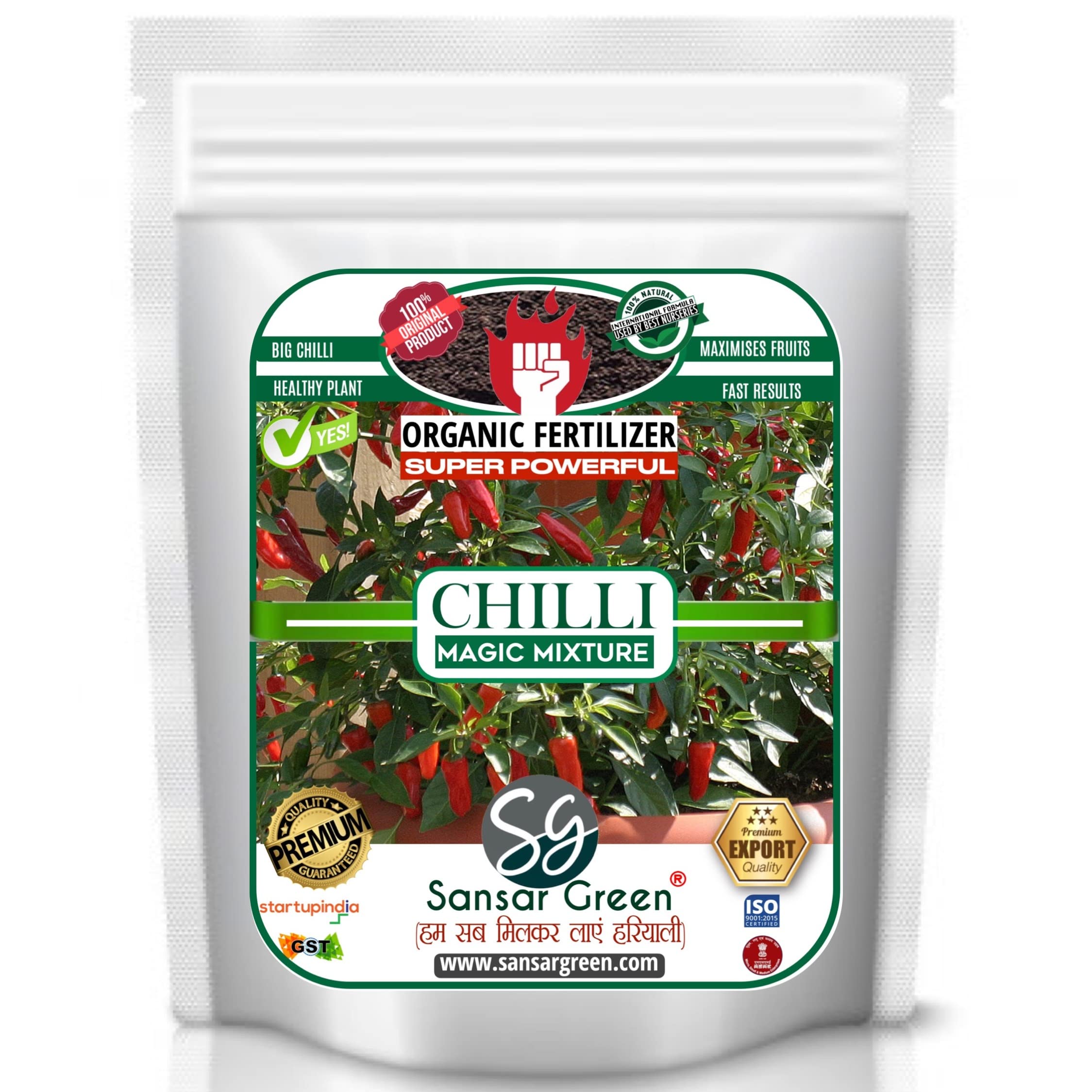 Sansar Green® Chili Magic Mixture, Essential Super Powerful Organic Fertilizer for Chilly Plants with ++ Flower Booster and Active Micro Organism (400 gm) (B09BKNX7LJ) Amazon Price History, Amazon Price Tracker