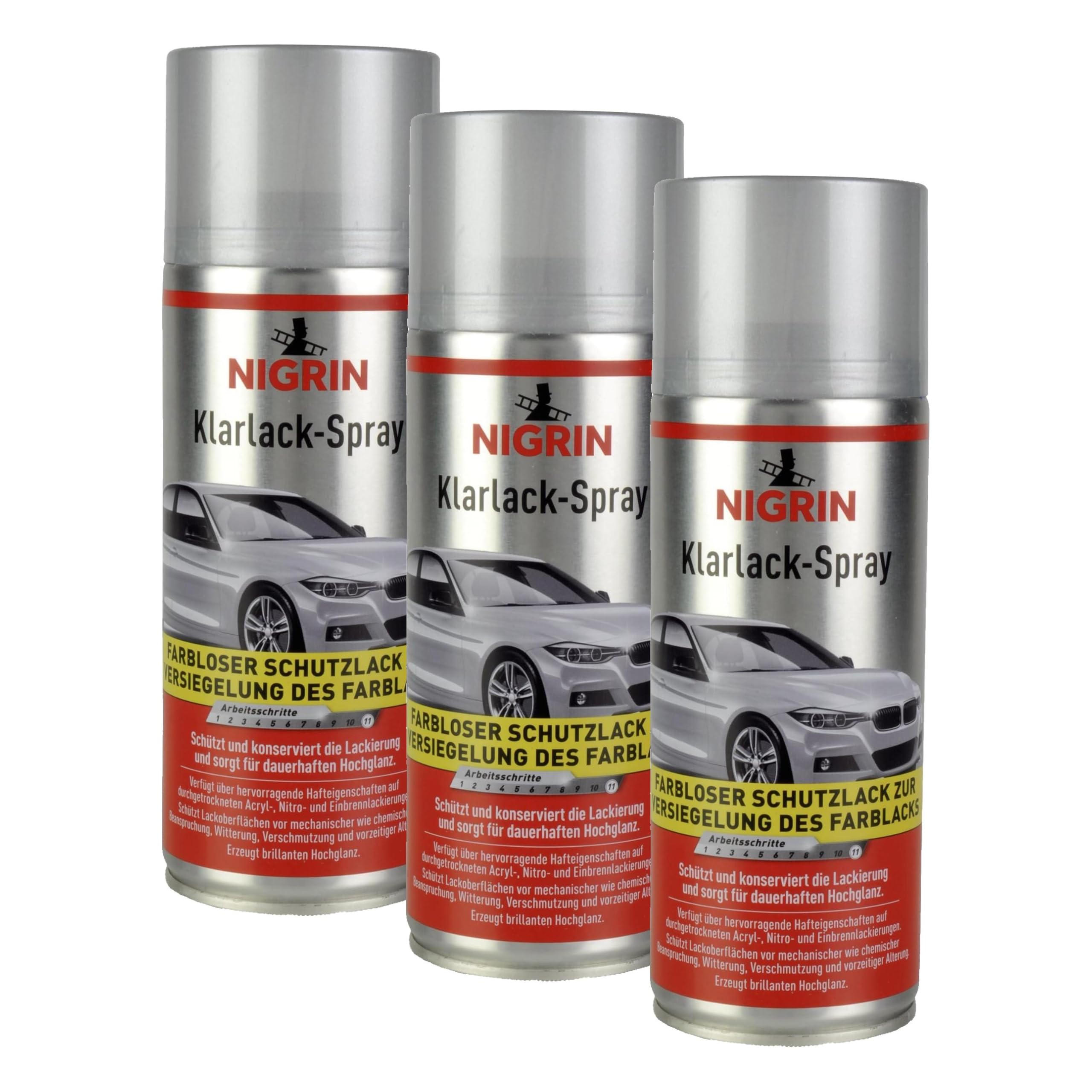 Nigrin 74116 Vernice Trasparente 400 ml (Confezione da 3)