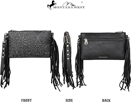 Miniatura 4 de Montana West Bolso cruzado estilo Western para mujer, bolso de mano de pulsera