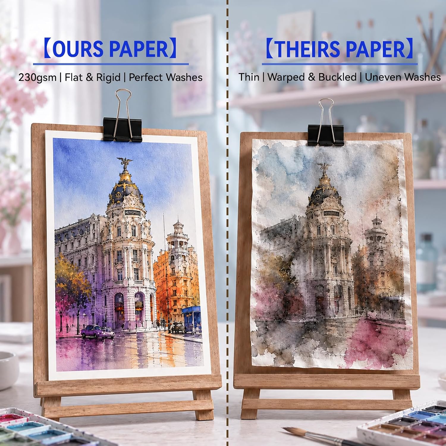 Beznh Watercolor Paper Pad 9x12 Inches,36 Sheets 110lb/230G Cold Press Watercolor Paper, Acid Free Watercolor Sketchbook for for Acrylic, Gouache & Pencil, Art Supplies for Adults Kids