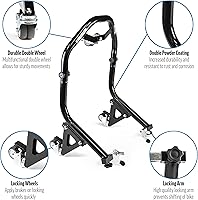 Vista 4 de Soportes de elevación para motocicleta con ruedas Dolly, horquilla delantera y accesorios de elevación de carrete trasero, compatibles con Suzuki