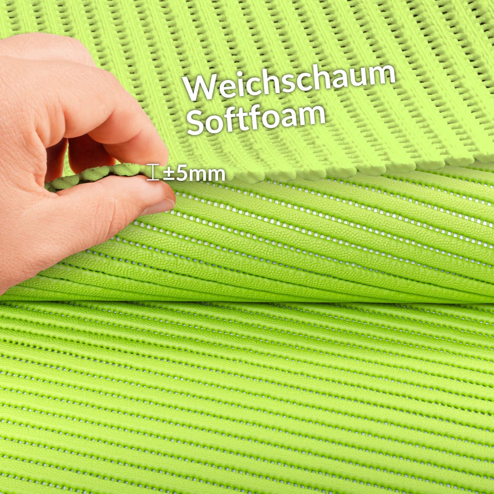 ANRO Alfombrilla de baño de espuma suave, antideslizante, 400 x 130 cm, color verde manzana