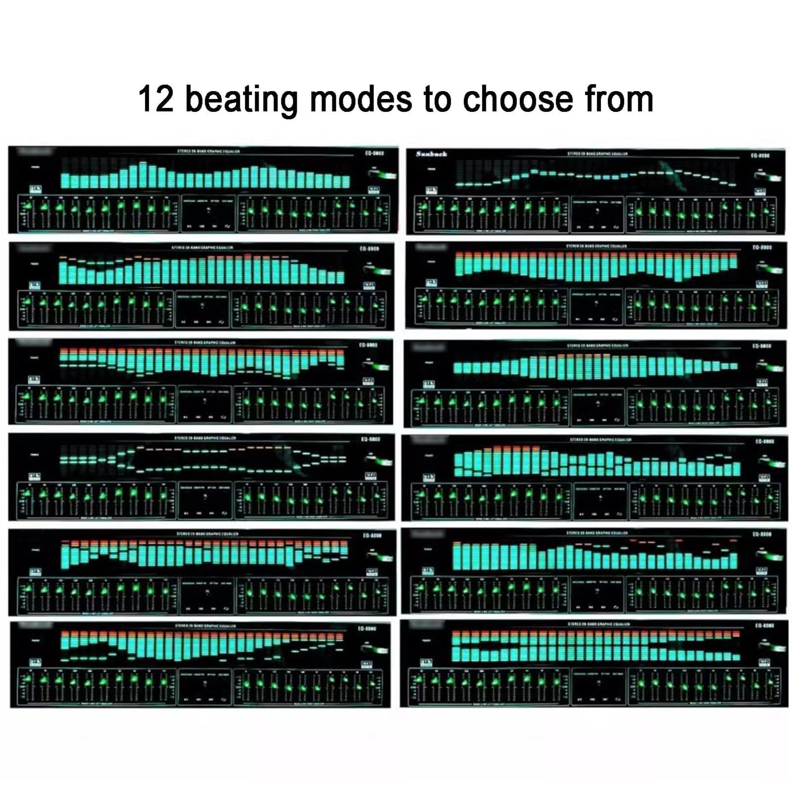 Égaliseur audio numérique, égaliseur 31 bandes avec réduction du bruit et 12 modes de rythme pour une qualité sonore haute définition dans les studios d'enregistrement