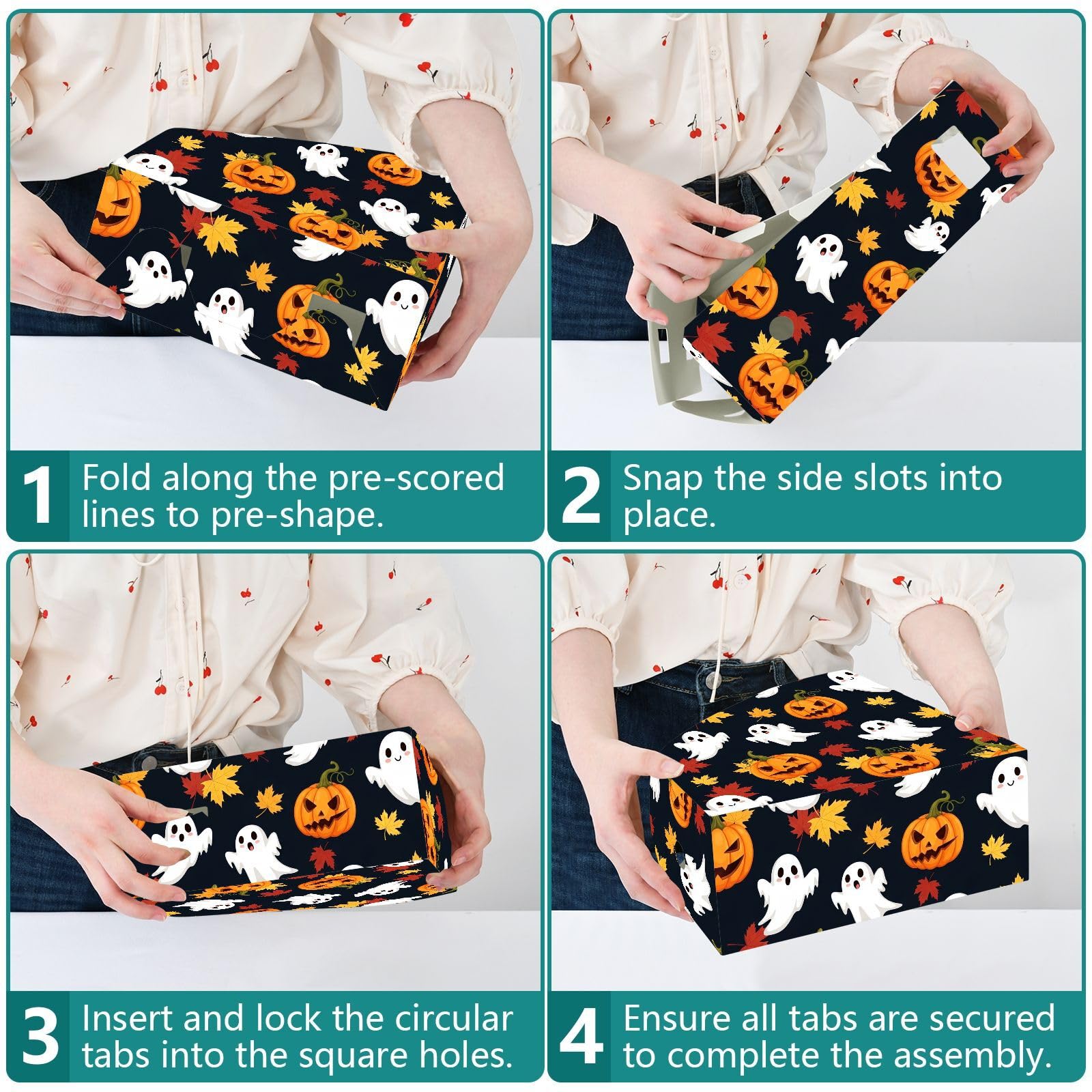 Adorable organiseur de dossiers citrouille d'Halloween noir, bureau
