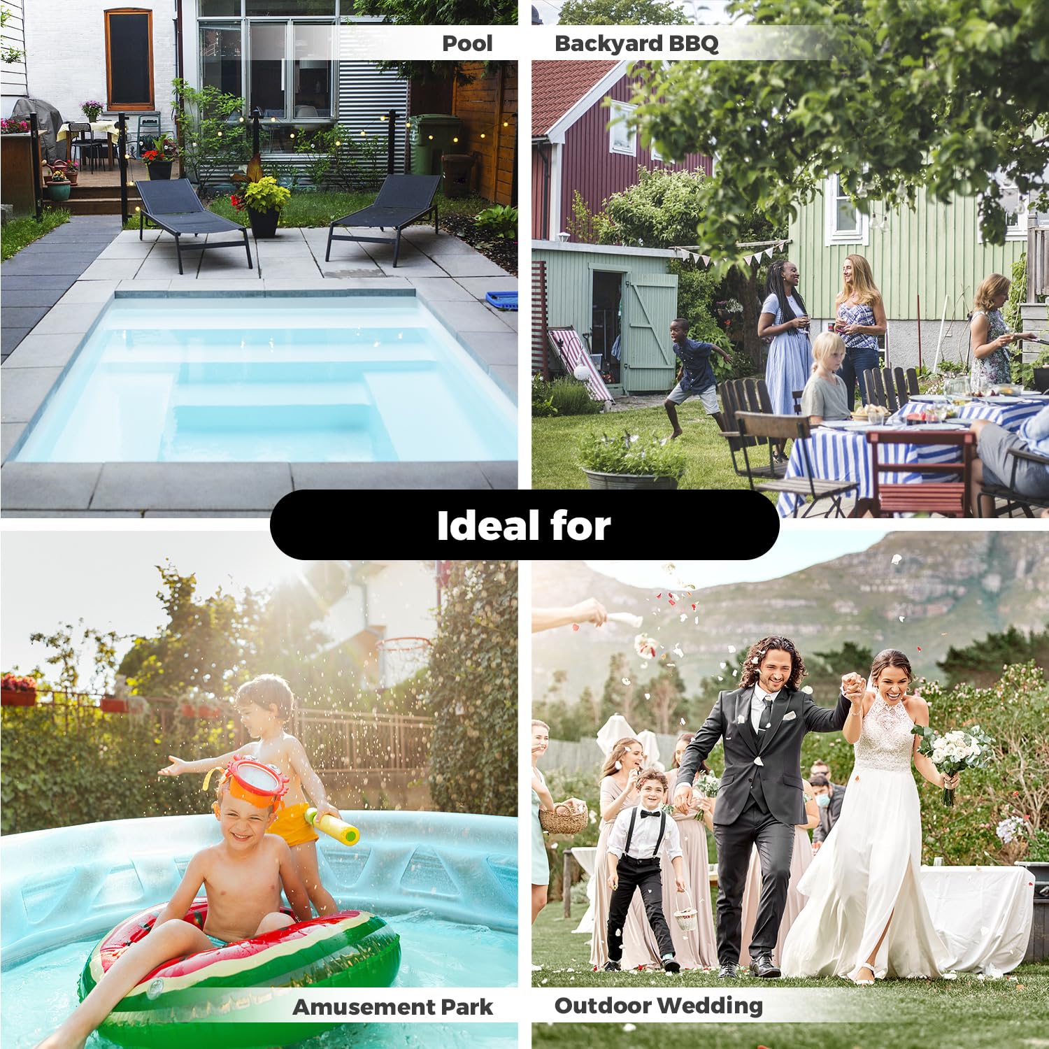 XPower Misting Fan Outdoor Cooling Oscillating Heavy Duty Powerful High Velocity Ideal for Camping, Patios Picnics & More (FM-65)