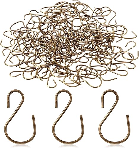 Sratte Mini gancho en S de Navidad de 1 pulgada, ganchos de metal para colgar en forma de S, ganchos de alambre de hierro en forma de S, mini