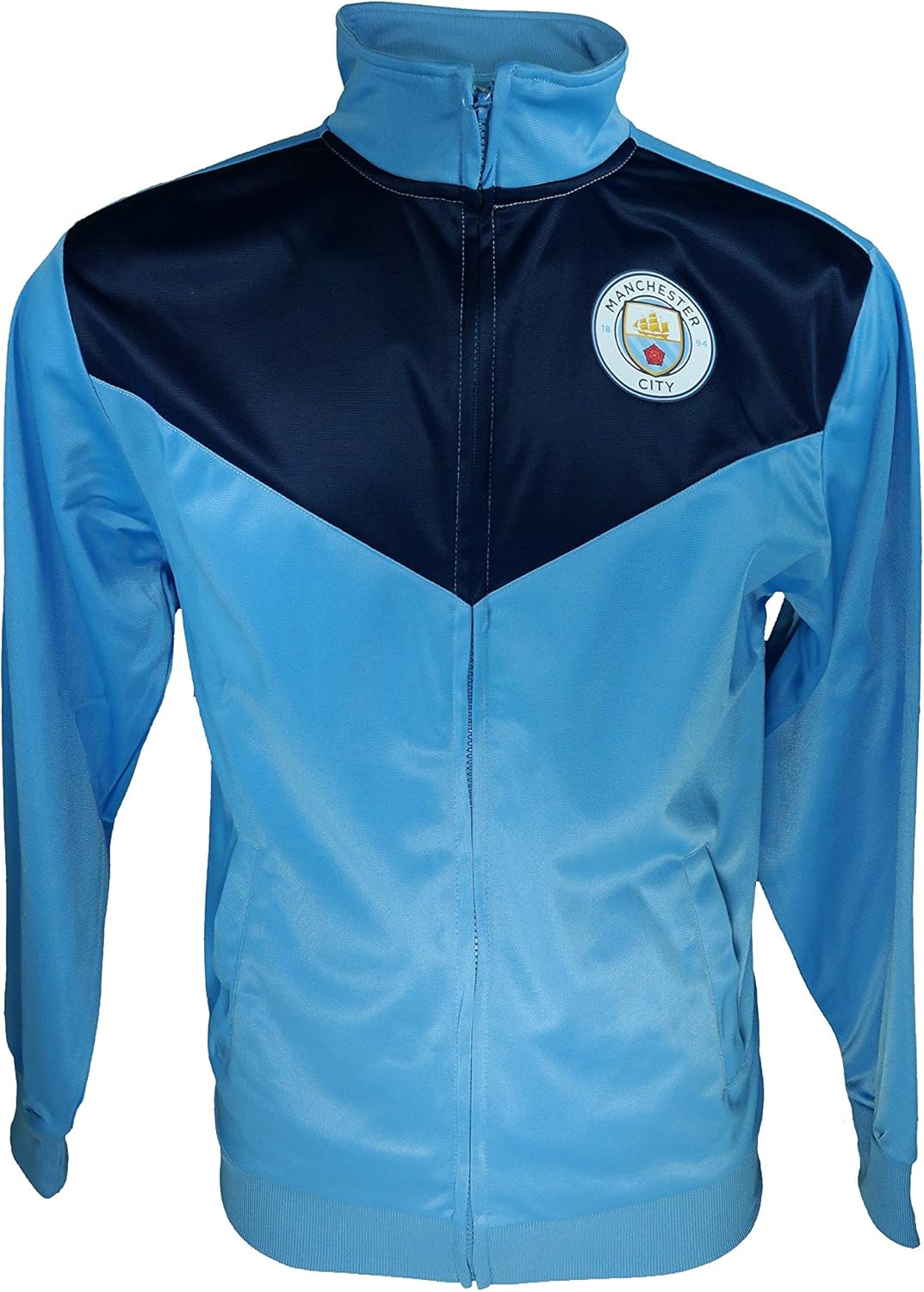Icon Sports Men Replacement for Manchester City Zipper Soccer Jacket 004