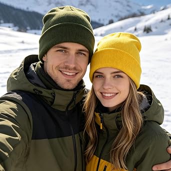 Satin Lined Beanie for Women Men Winter Silk Lined Beanie Warm Soft Lining Knit Hats