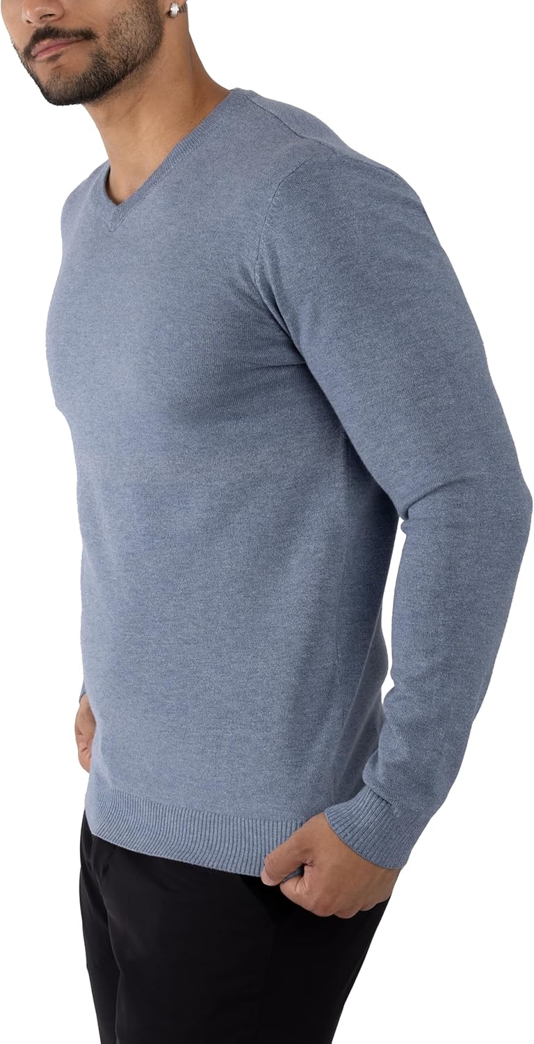 X RAY Mens V Neck Sweater, Basic Slim Fit Pullover, V-Neck Dress Sweater for Men Fall Winter (Available in Big & Tall) - Image 4