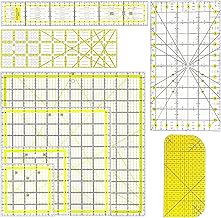 8 Pack Acrylic Quilting Ruler, Square Transparent Fabric Quilter Ruler with Double-Colored Grid Lines.Clear Sewing and Ironing Rulers for Precision Cutting and Easy Sewing