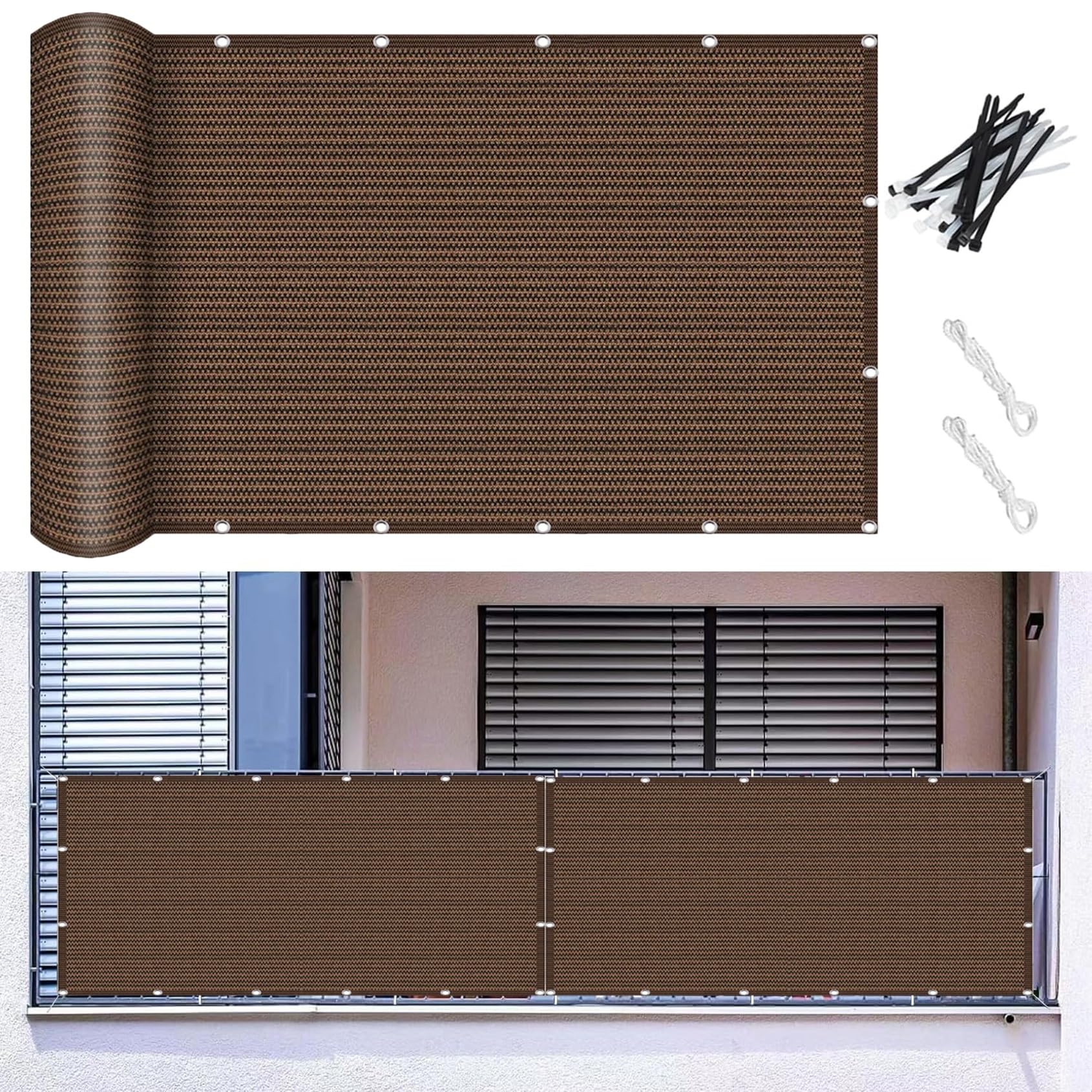 Red de sombra para toldo vela de patio, lona permeable 30 x 450 cm resistente al viento