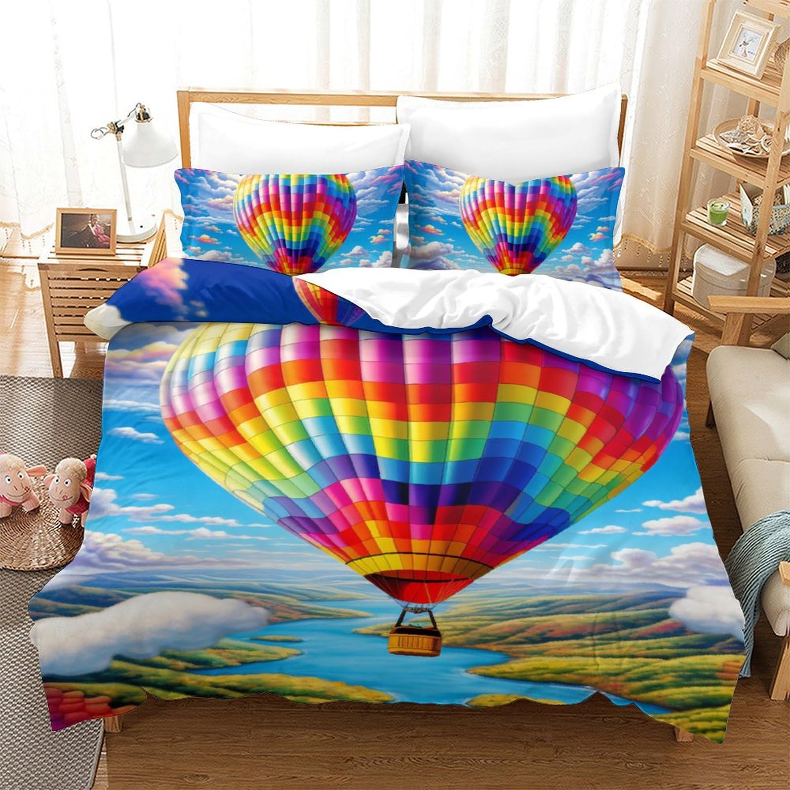 Ballon à air chaud housse de couette 3D pour transformer la chambre des filles et garçons