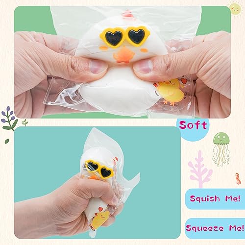 Miniatura 3 de 1 pelota antiestrés para pollitos, lindas bolas estrujables para niños y adultos, juguetes sensoriales para aliviar el estrés para TDAH, TDA/autismo