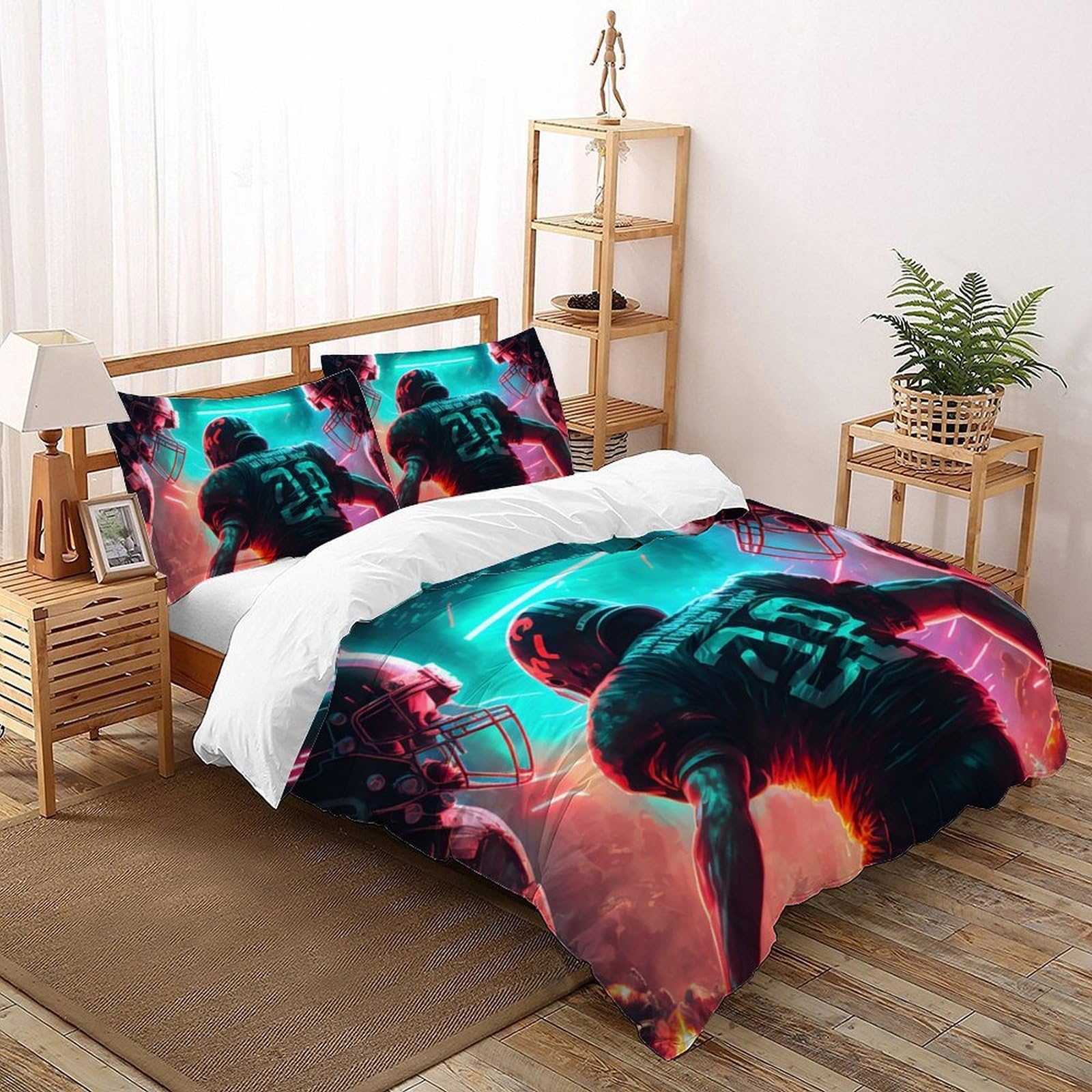 Housses de couette enfants 3D parure lit simple 2 pièces pour chambre dynamique