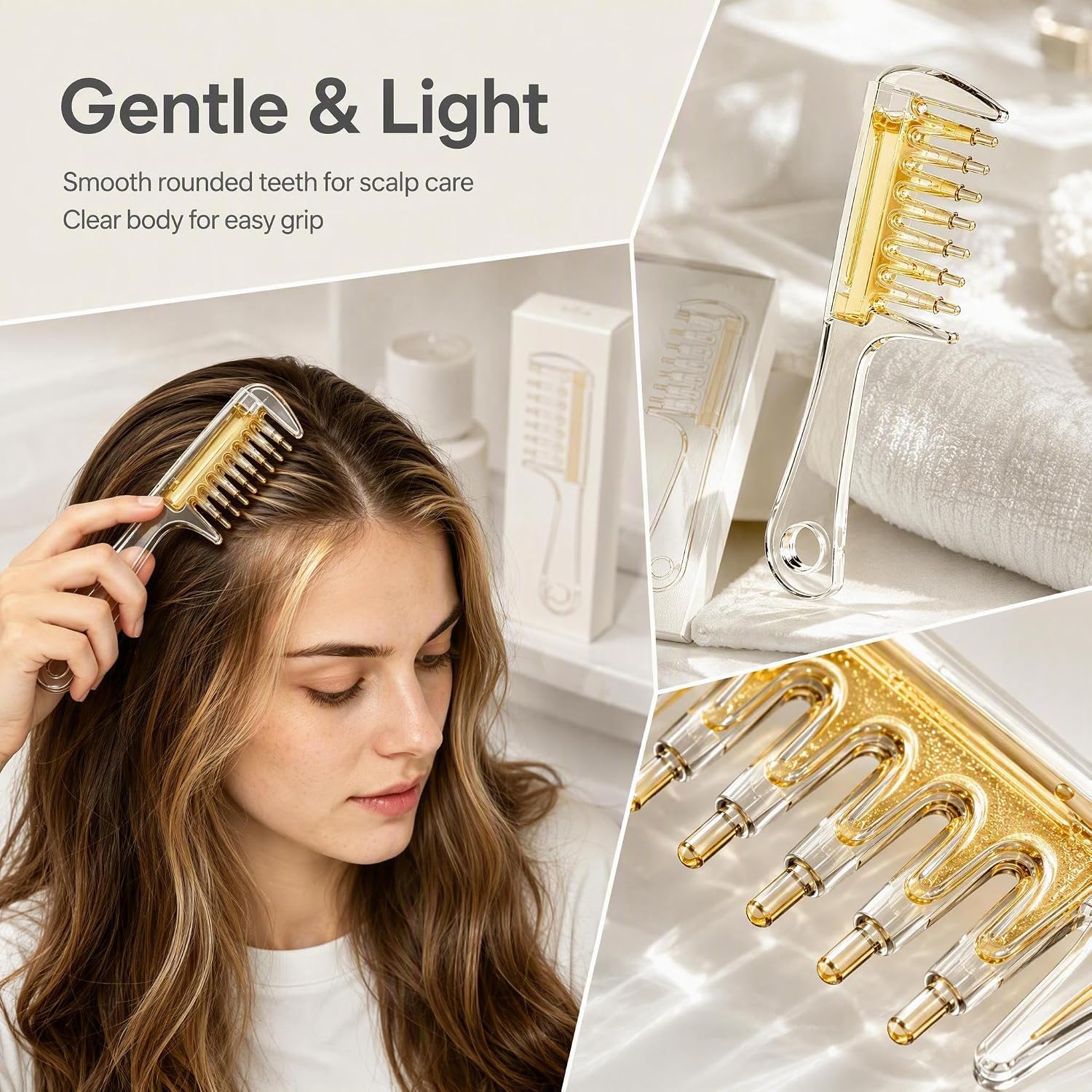 Scalp Hair Oil Applicator Comb,Oil Dispensing Hair Brush for Hair Care