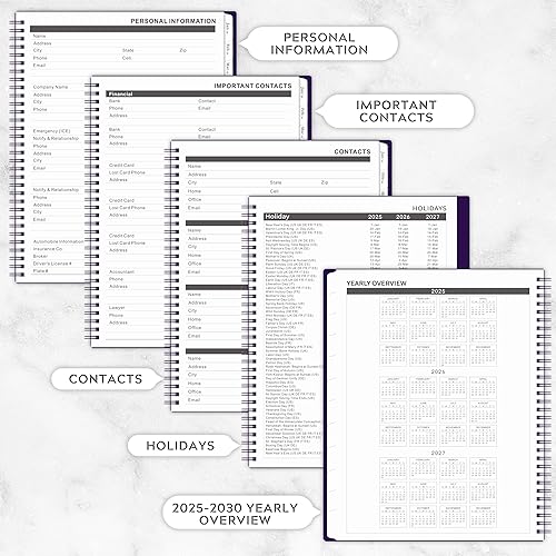 Miniatura 4 de Agenda mensual 2024-2028, calendario mensual de 5 años de enero de 2024 a diciembre de 2028, agenda mensual de 60 meses, 9 x 11 pulgadas, calendario