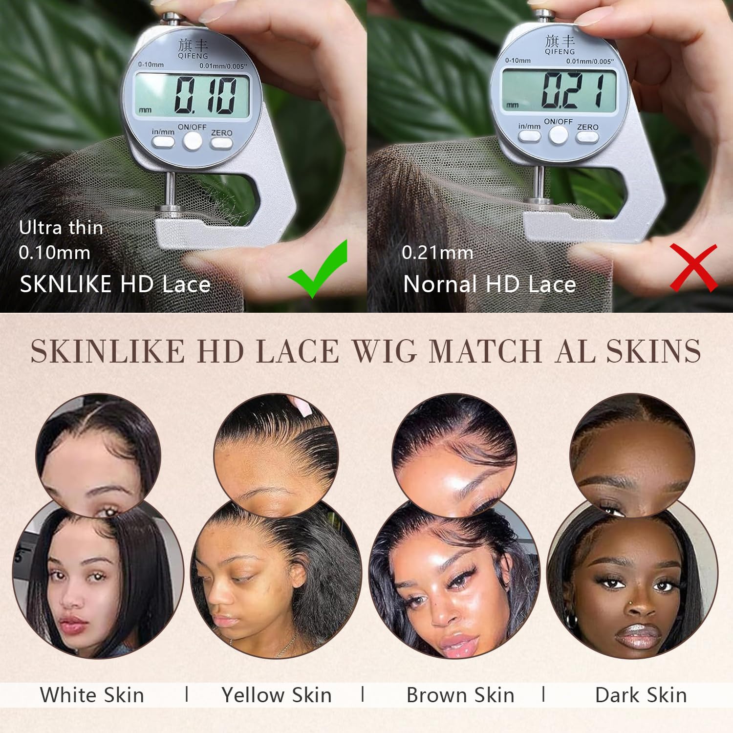 SKINLIKE HD Lace Wig 13x4 Full Frontal Body Wave Lace Wigs (Highlight 1B/30 Skinlike HD Lace Wig, 32 Inch)