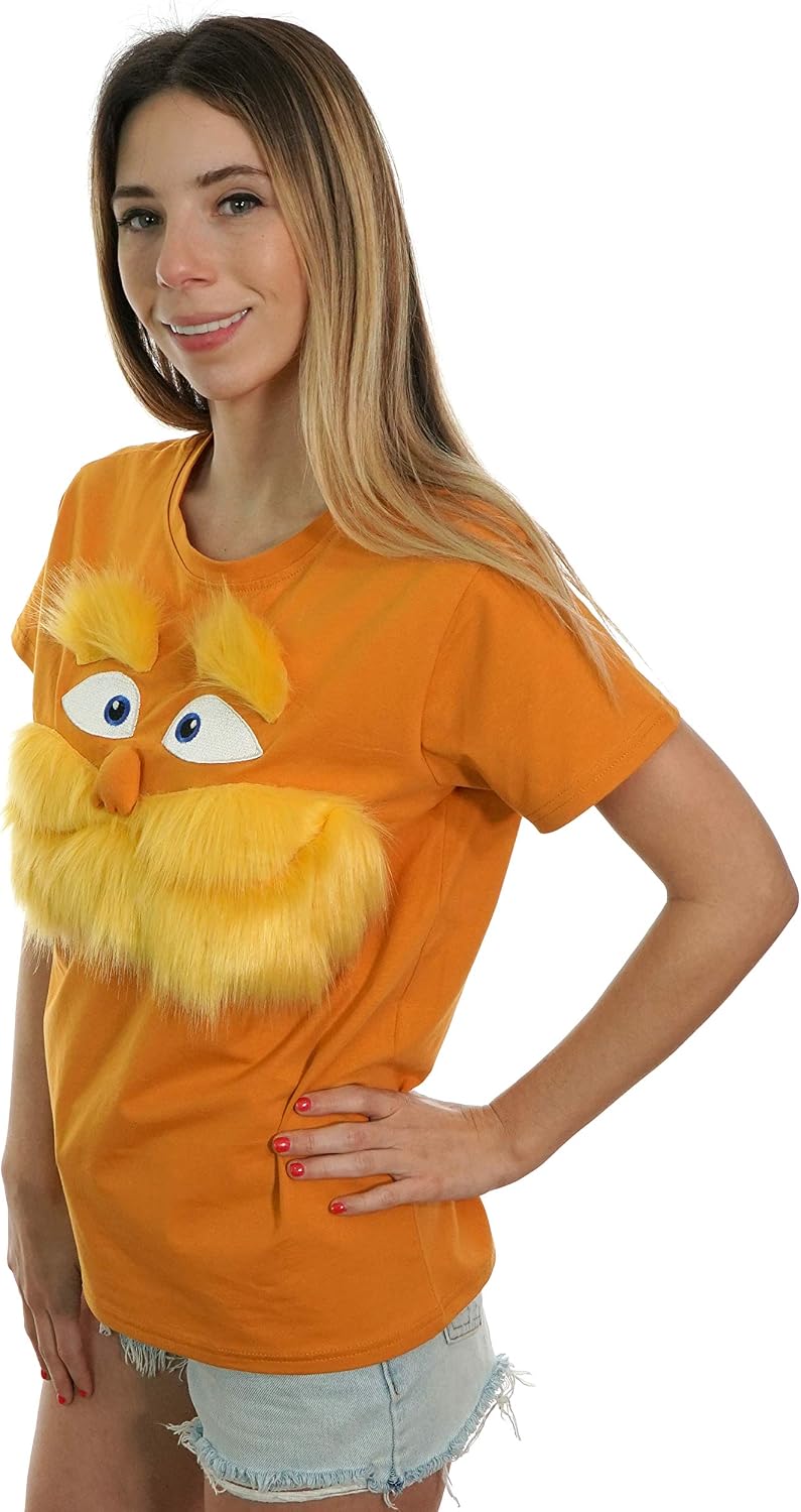 ComfyCamper Orange Mustache Costume T Shirt – Halloween Holiday Teens Adults – Tshirt for Men Women