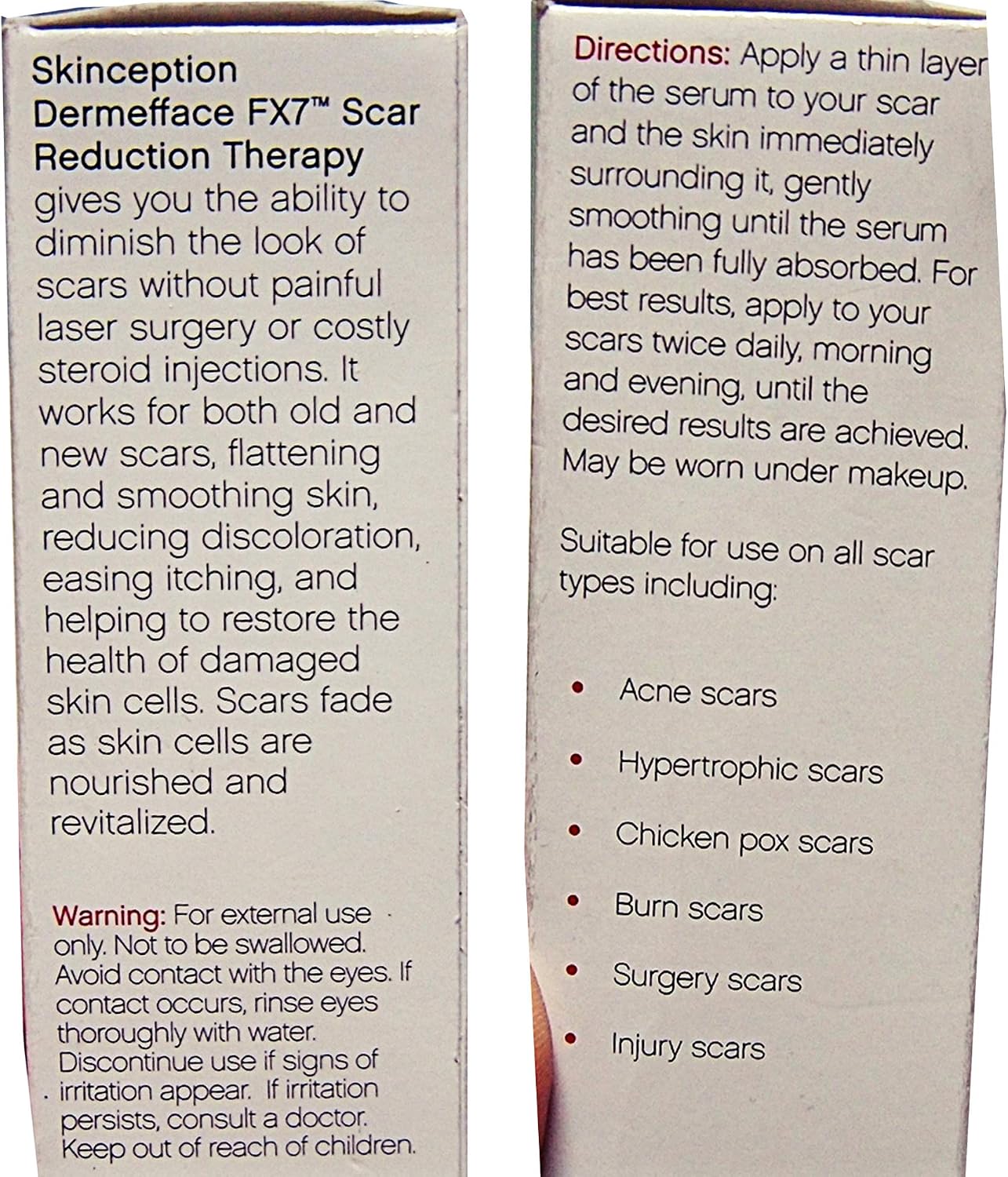 Skinception Dermefface FX7 Scar Reduction and Acne Burn Removal Therapy 0.5 Fluid Ounce Pack 2