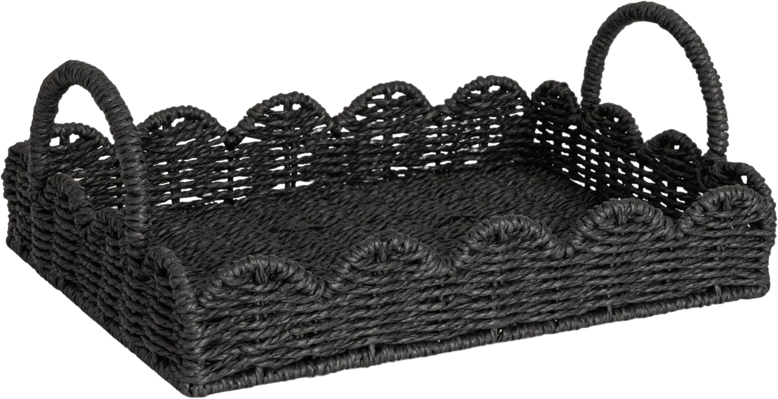 Amazon.com: Household Essentials Handwoven Paper Rope Tray with ...