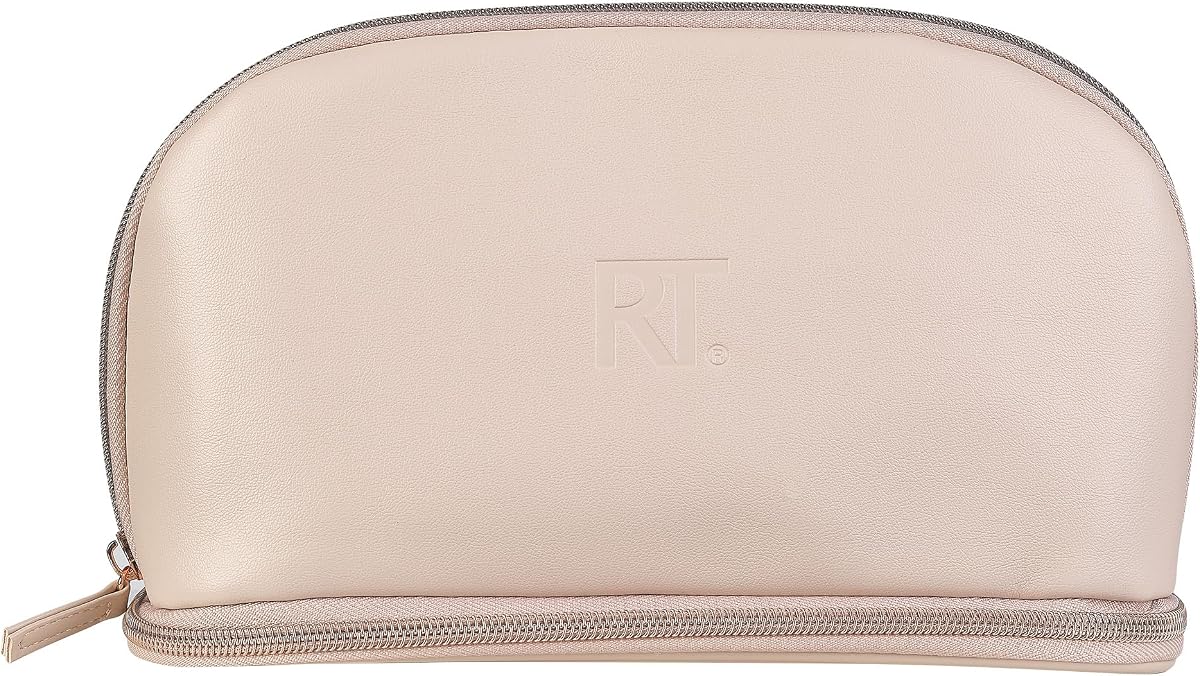 REAL TECHNIQUES New Nudes Uncovered Bag, Cosmetic Bag, Travel Bag For Makeup, Waterproof Design, Toiletry, Makeup, & Brush Organizer, 1 Count