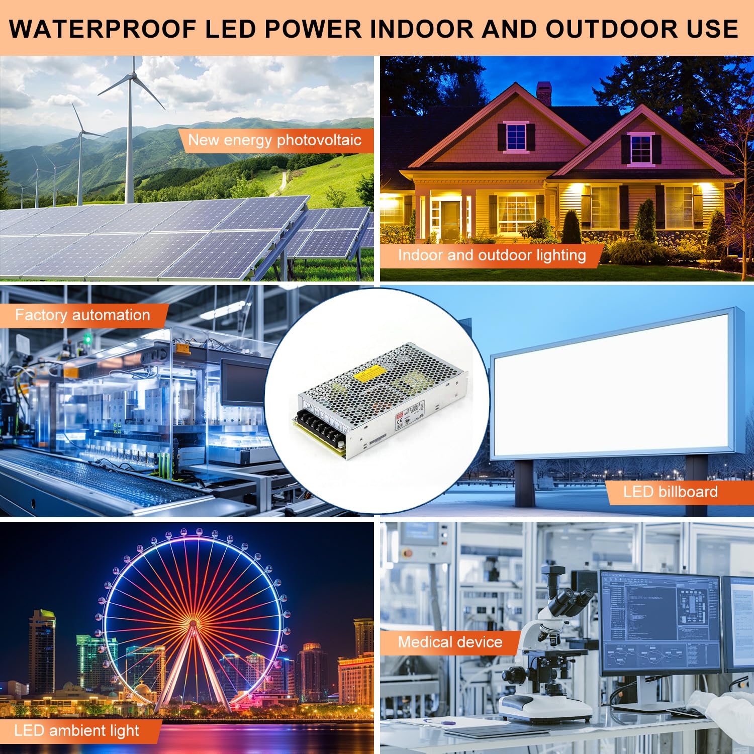 RS-150-5 5V 26A 130W Alimentatore - Pronto per la casa intelligente, affidabile ed efficiente, protezione multipla, ingresso da 88-264VAC o 248-373VCC, ideale per dispositivi e