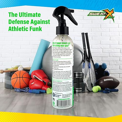 Miniatura 7 de Sweat X Sport Extreme Odor Spray  Desodorante multiusos para zapatos, ropa, equipos deportivos y todas las telas  Fórmula concentrada, no requiere