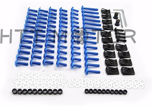 Miniatura 4 de Kit de carenado Tornillos Tornillos Sujetadores completo para Yamaha YZF R1R6F6R FZ1, FZ8azul