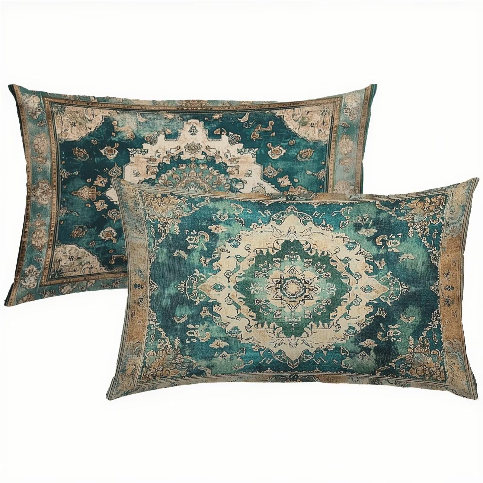 Taie d'oreiller luxueuse en lin 50x80 cm double housse de coussin décoratif haut de gamme