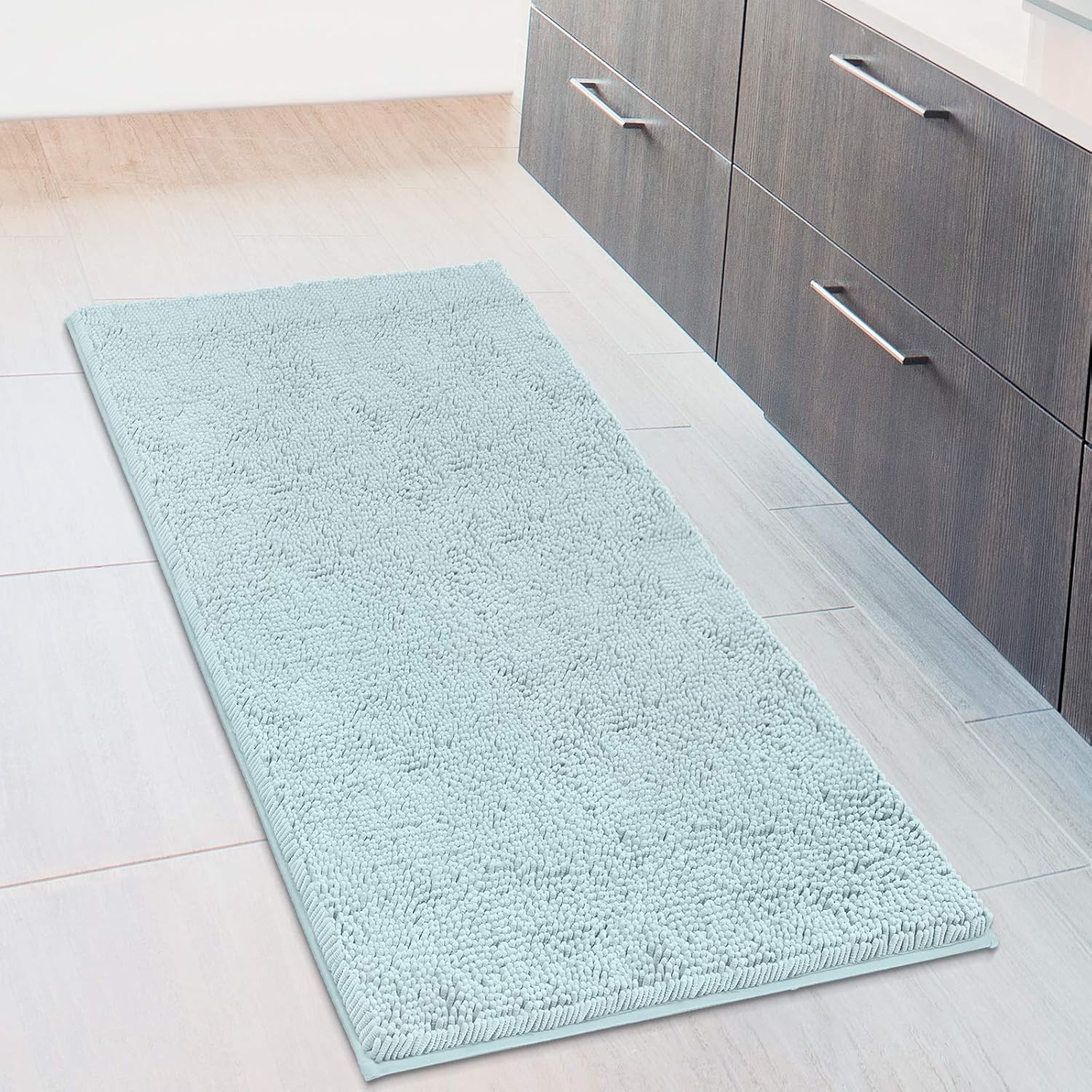 MAYSHINE Large Soft Plush Microfiber Bathroom Rug or Floor Runner Shag