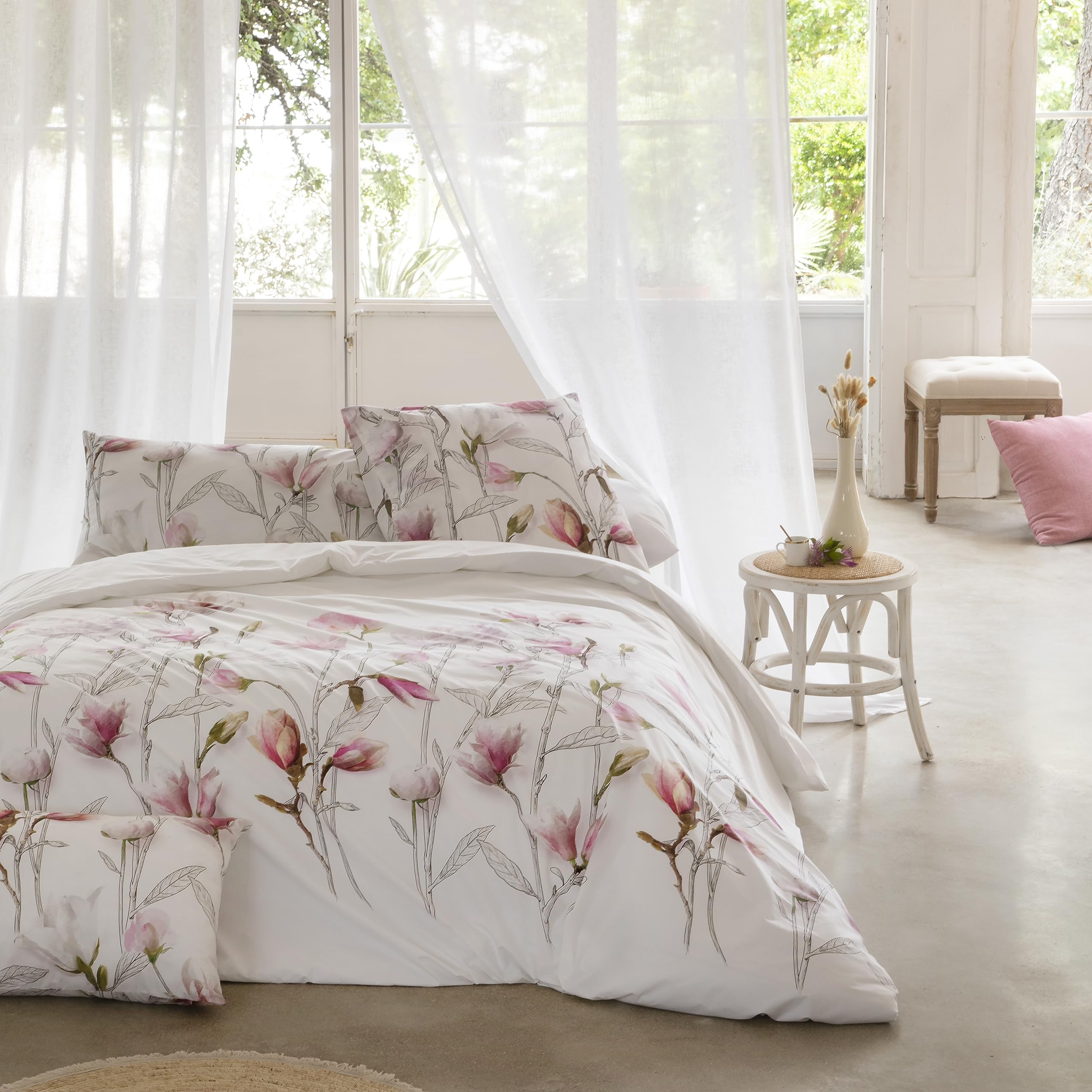 ETHERE MAISON Funda nórdica Sirwater Cama 180 cm - 260x240 cm, algodón 200 Hilos. Cierre con Botones.