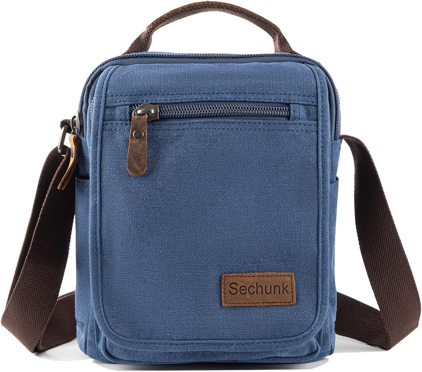 Sechunk Small Canvas Shoulder Bags Messenger Bag Travel Bag Business Bag Working Bag For Men Women