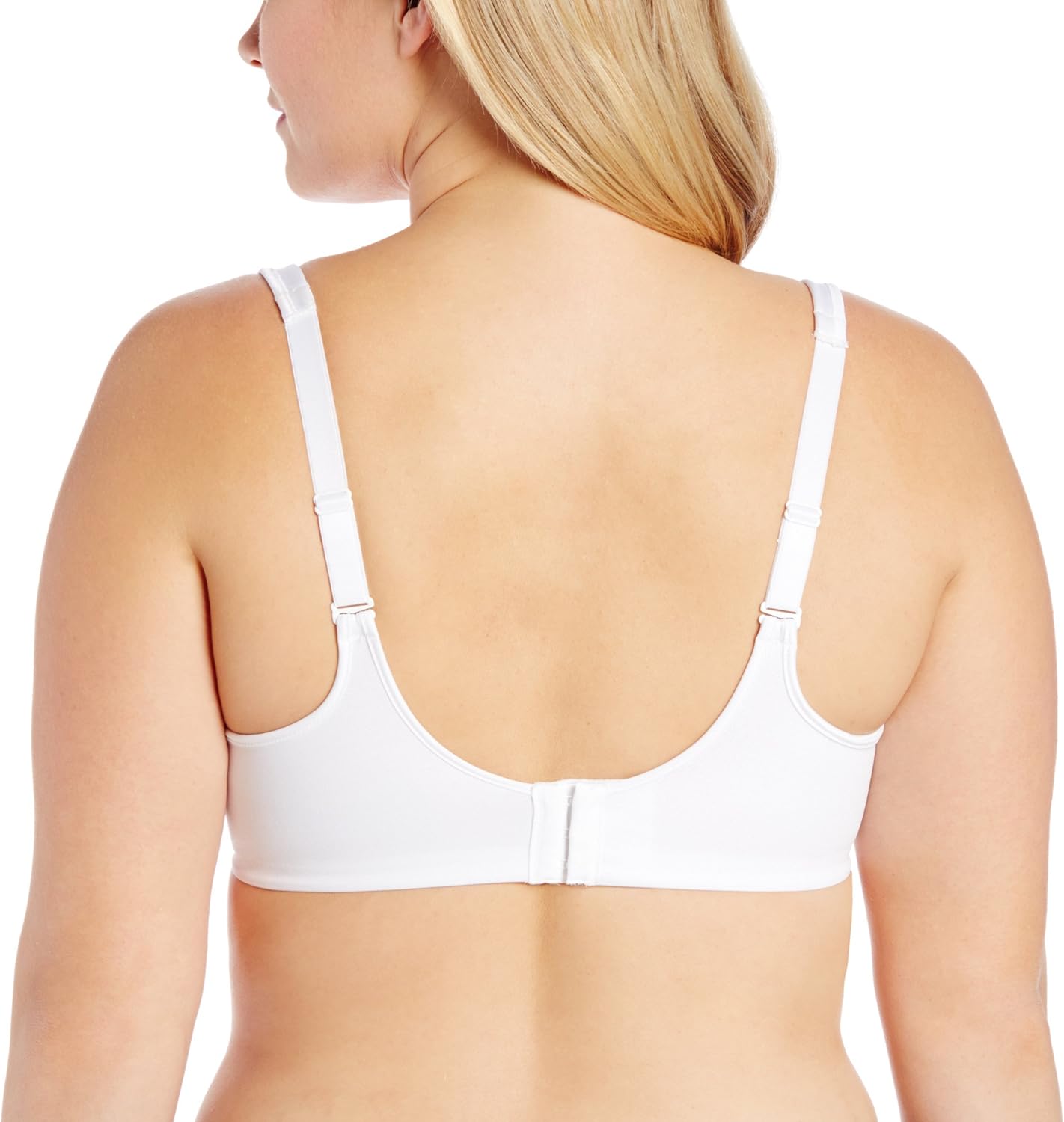 Back view of Bali Women's One Smooth U-Back Underwire Bra with standard straps