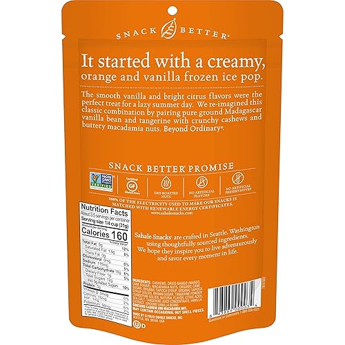 Miniatura 2 de Sahale Snacks - Mezcla glaseada de nueces de macadamia anacardos vainilla y mandarina 4 onzas paquete de 6
