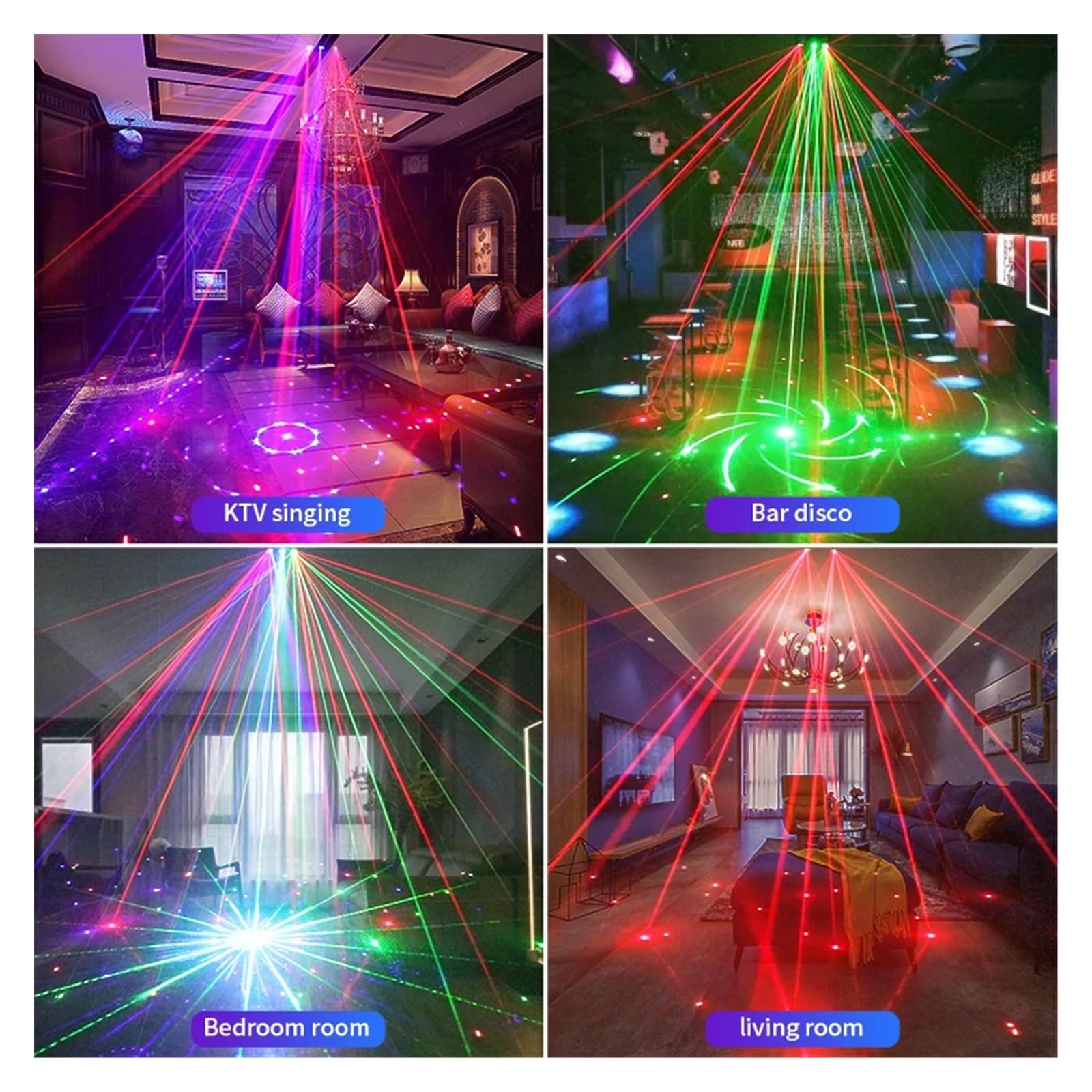 Proyector de Haz de luz Negro for DJ, 21 Ojos, DMX, estroboscópico Remoto, Efecto RGB, for Escenario, Navidad, Club, Fiesta, Vacaciones, Halloween IluminacióN DJ En Escenarios