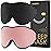 MABAO 2 Packs Sleep Mask for Side Sleeper, Eye Mask for Sleeping Women Men, 3D Contoured Cup No Eye Pressure 100% Light Blocking Sleeping Mask with Adjustable Strap Night Blindfold, Nap, Black & Pink