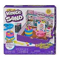 Kinetic Sand Sabbia magica – Rainbow Cake SHOPPE – 680 g di sabbia gialla, rosa, blu e bianca aroma di vaniglia – Kit fai da te per bambini giocattoli sensoriali – 6068029 – Giocattoli per bambini 5
