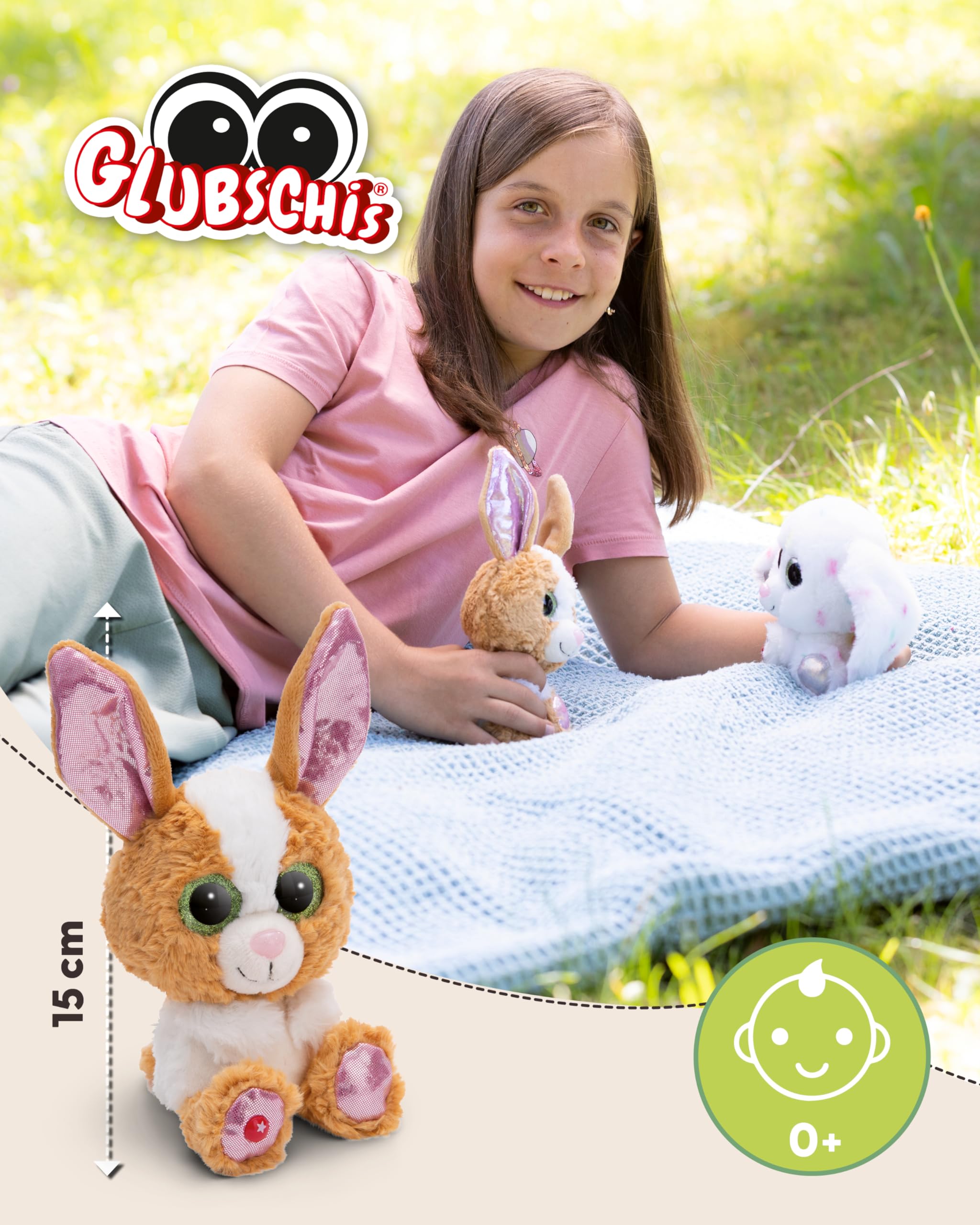 GLUBSCHIS knuffel vlinder Sunshine Lou 25cm - geel - Zacht pluche, schattig om mee te knuffelen en spelen, voor kinderen en volwassenen, een geweldig cadeau-idee | 61850
