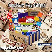 Vista 4 de Paquete de cuidado universitario y kit de supervivencia para dormitorio, caja de aperitivos a granel con 50 aperitivos envueltos individualmente