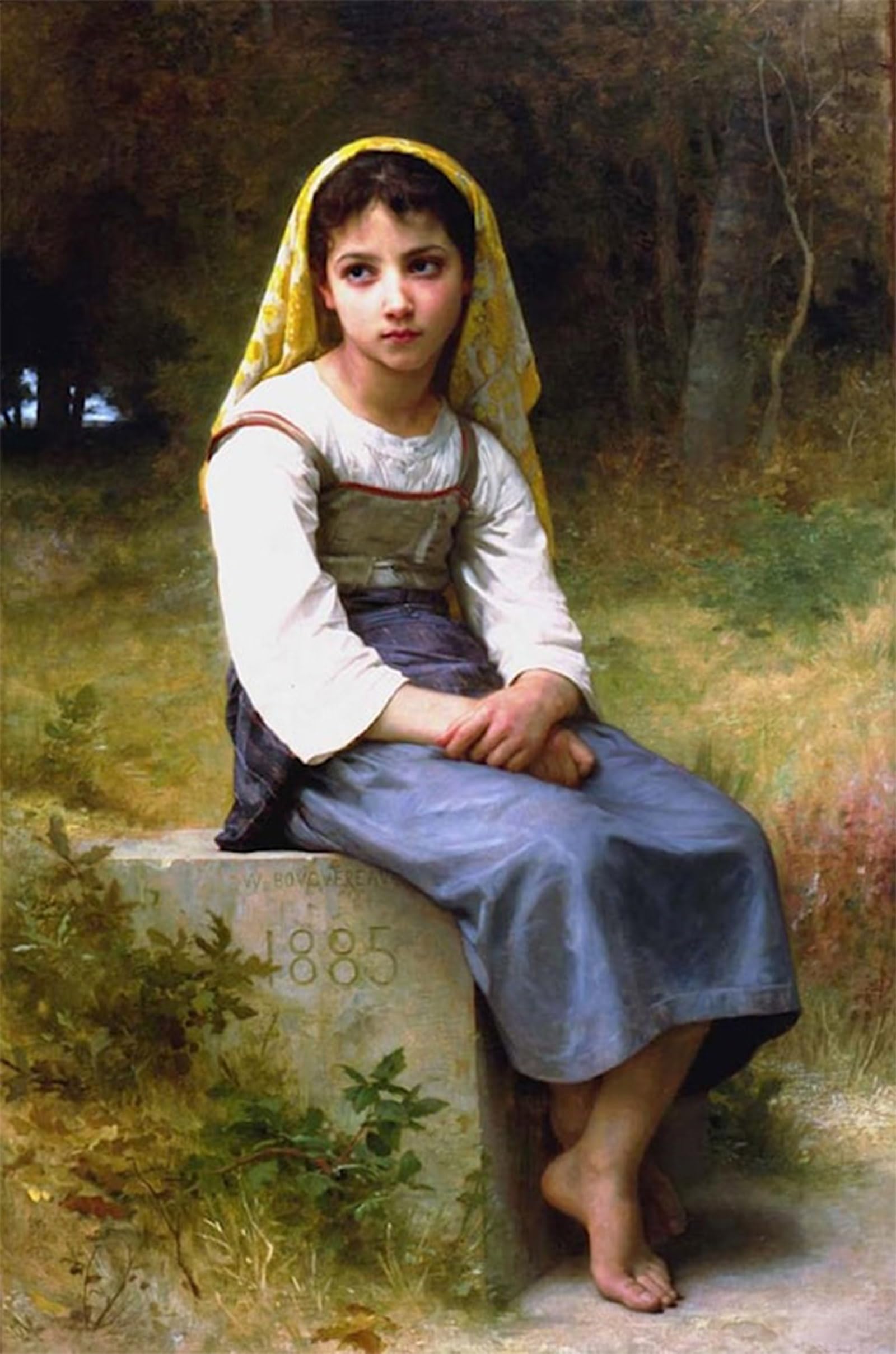 SERENDIPITP Aesthetic Poster Photo Wall Print Retro Picture Famous Artist by William Adolphe Bouguereau Modern Wall Artwork for Home Decor 60x90cm