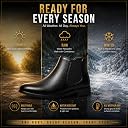 BLAIKHUNT Men’s Ankle Chelsea Boots | Synthetic Leather Upper | Durable Air Mix Gum Sole | Light Weight, Comfortable Fit | Soft Cushioned Slip-On | Black, 6 (BH-SL-CB-B06) gallery image
