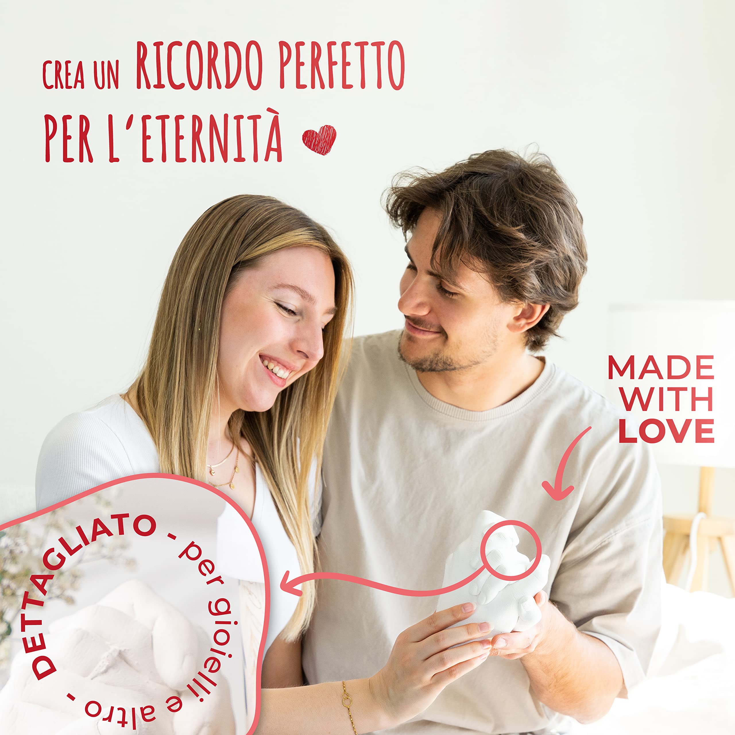 Amari® 3D kit calco mani – coppie e famiglie – famiglia gesso per stampi mani kit scultura mani stampo mani calchi mani stampo mani gesso impronta